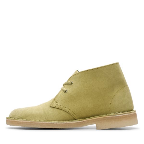 Clarks Womens Desert Boot Ankle Boots Khaki | UK-8471092